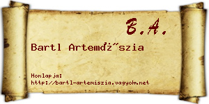 Bartl Artemíszia névjegykártya